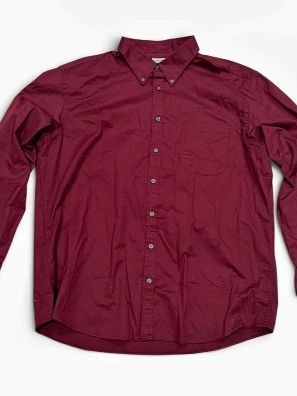Jos. A. Bank Tailored Fit Button Down Shirt Burgundy Red XL